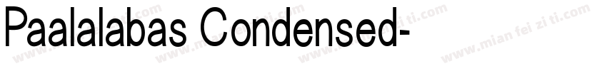 Paalalabas Condensed字体转换